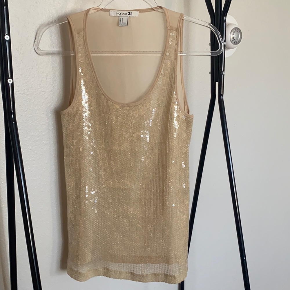 Forever 21 size Small Sheer Sequin Top